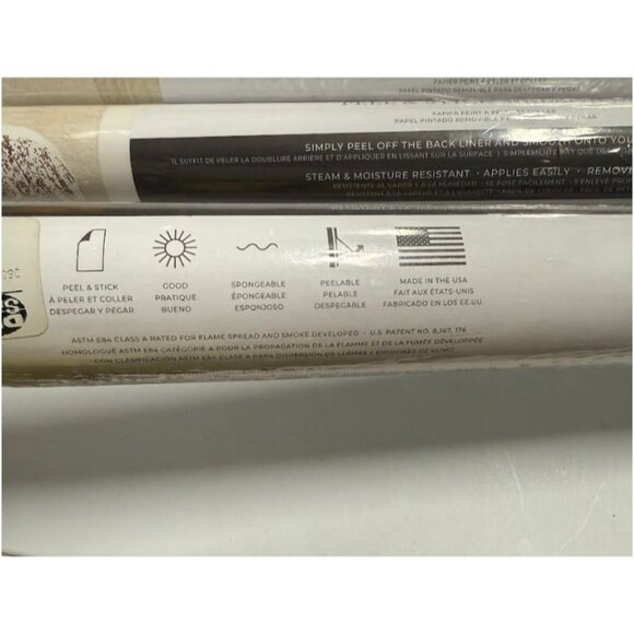 Tempaper Geo Composition Peel & Stick Wallpaper Neutral Abstract Design 3Pk - Picture 6 of 8